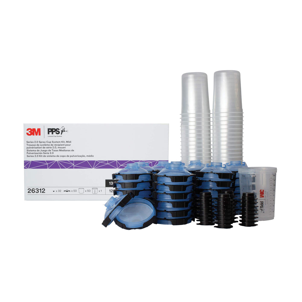 3M PPS 2.0 spray cup with midi size for precise mixing and efficient spraying