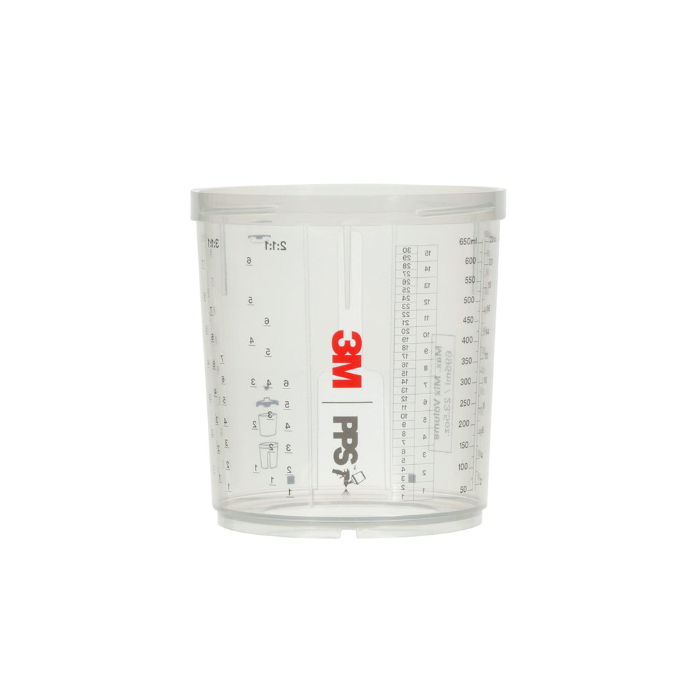 3M PPS 2.0 spray gun cups with 22 ounce capacity and clear view window for easy level checks