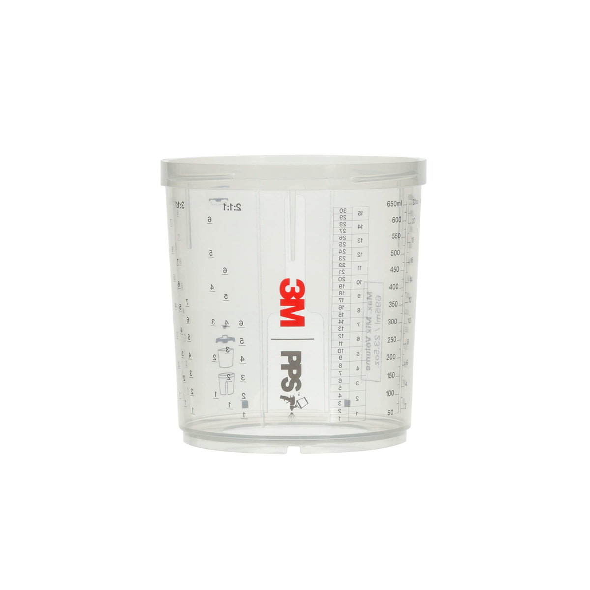 3M PPS 2.0 spray gun cups with 22 ounce capacity and clear view window for easy level checks