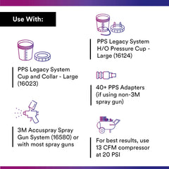 Disposable lids and liners shown for clean, consistent mixes.
