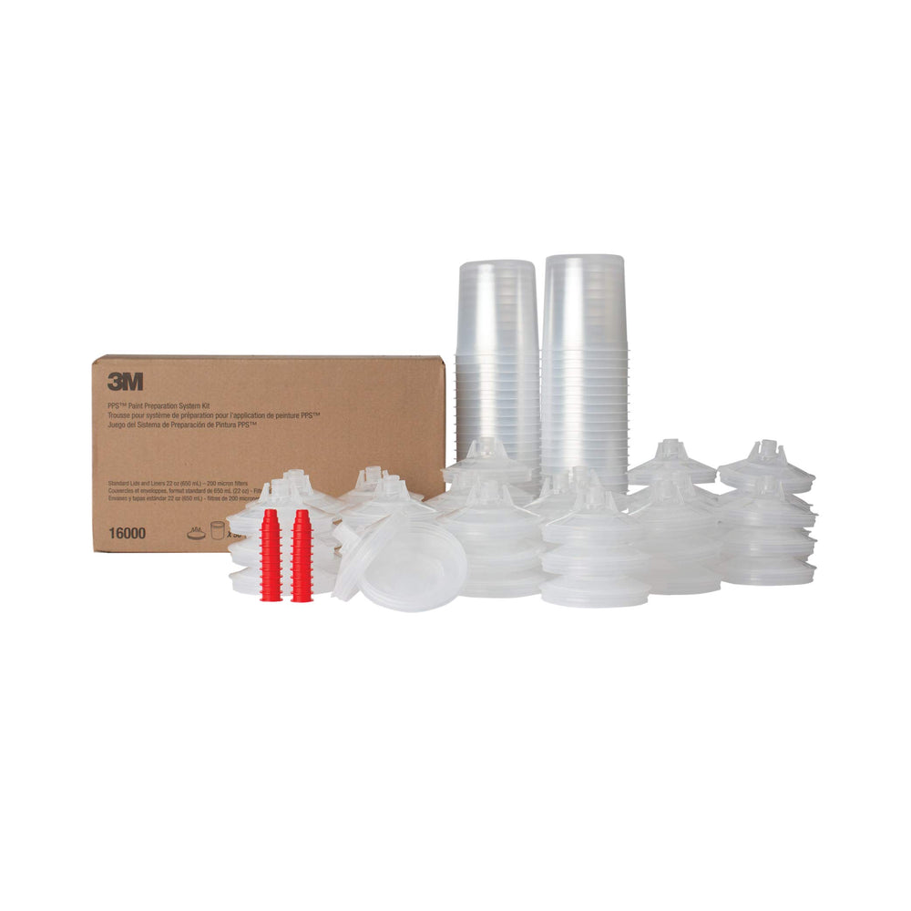 3M PPS lids and liners kit with 50 lids and 50 liners for clean pours