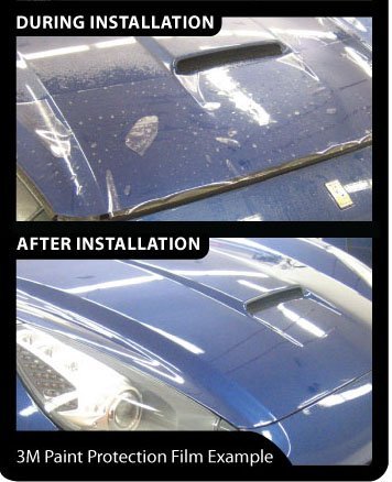 3M polyurethane film closeup shows 6 mil thickness for durable car protection.