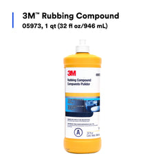 3M 05973 rubbing compound bottle pour enables even application for faster results.