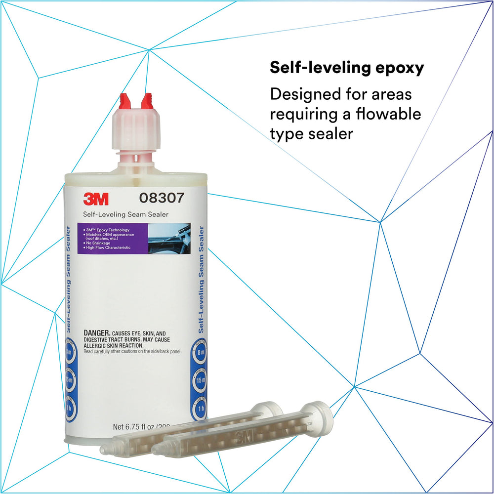 3M 08307 epoxy mixing and application in progress for quick sealing