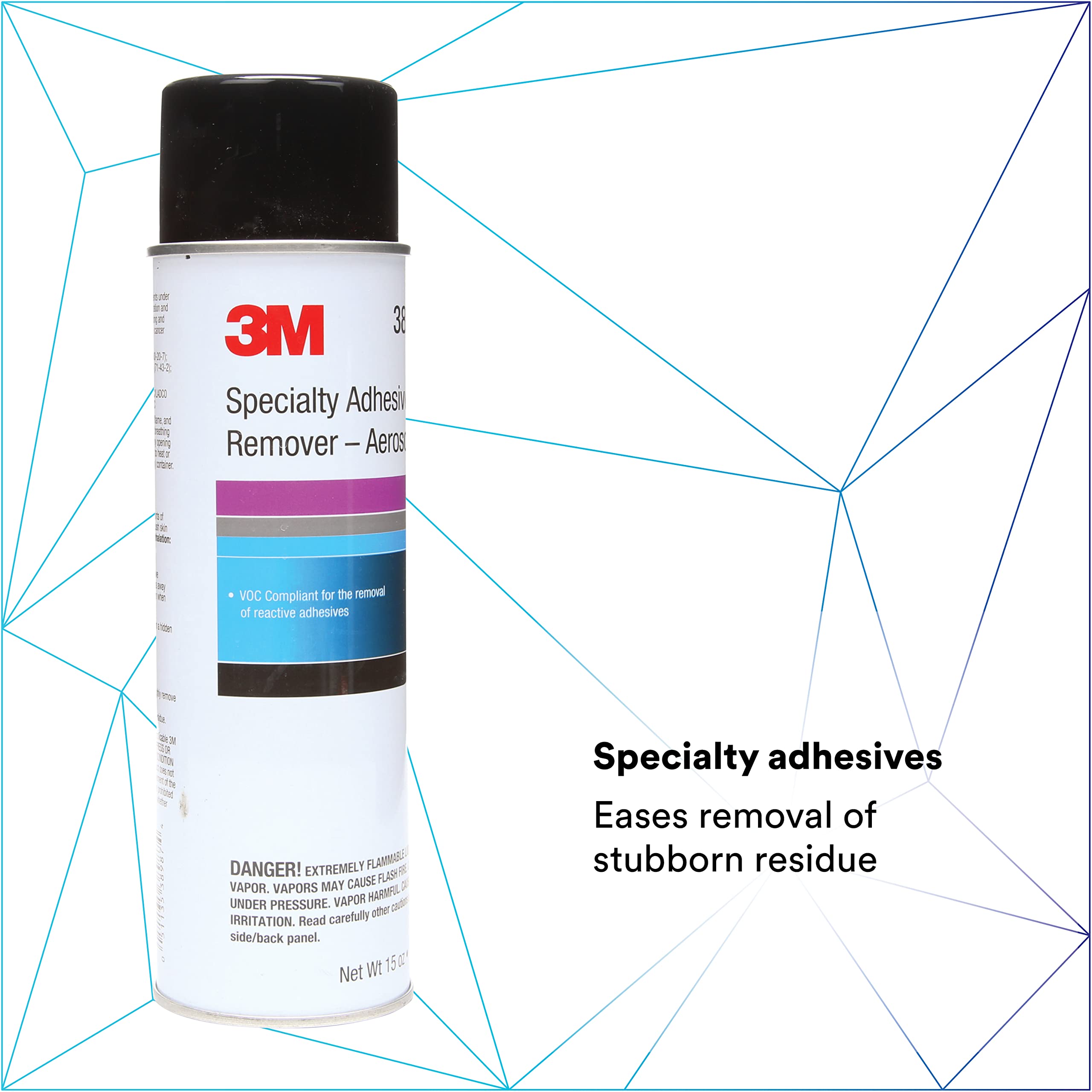 3M adhesive remover 38987 bottle applied to stubborn residue on substrates
