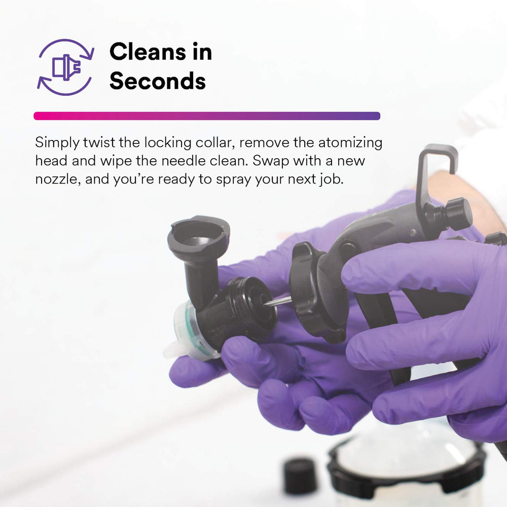 3M spray gun in use with a smooth trigger pull.