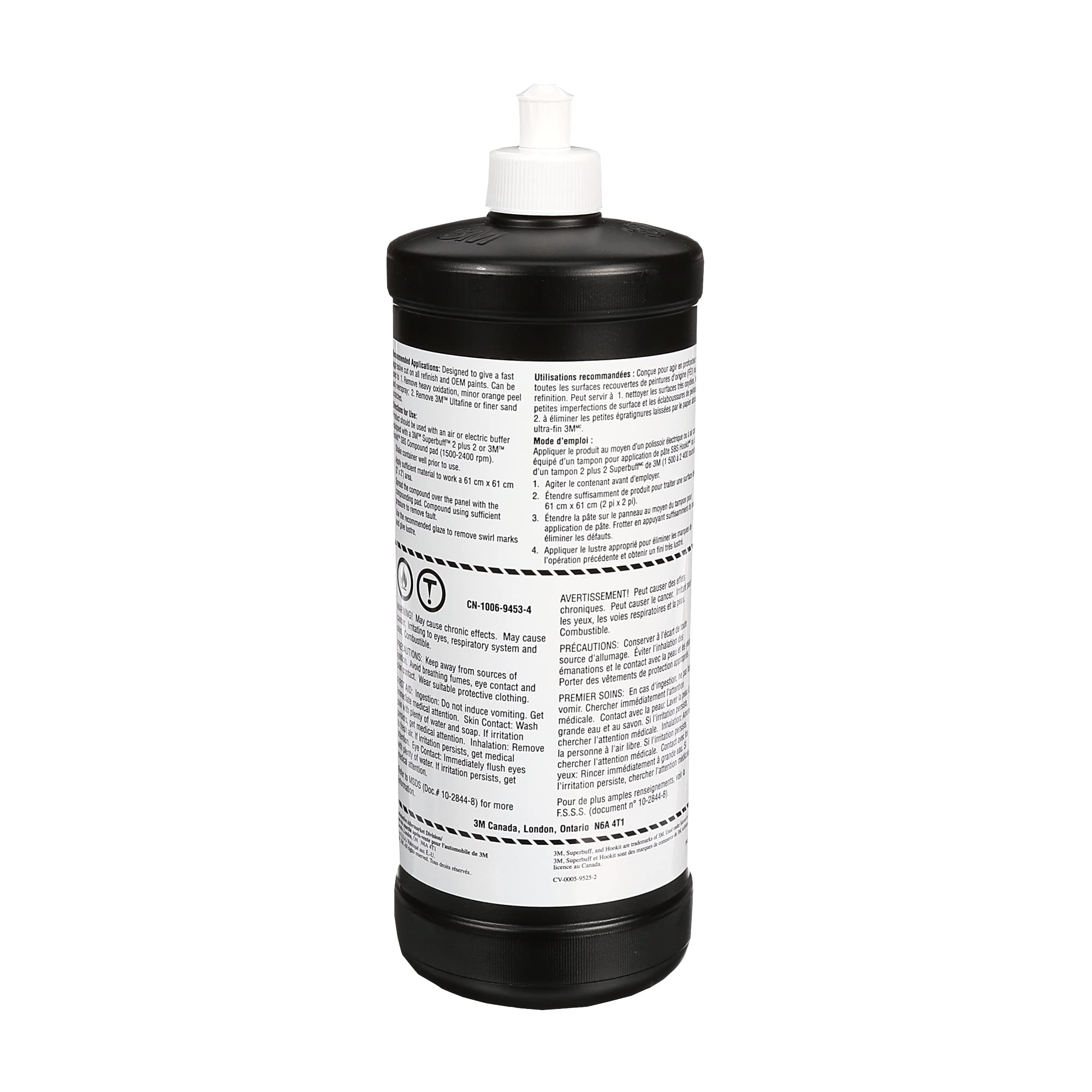 3M compound removes P1000 and finer scratches on automotive finishes