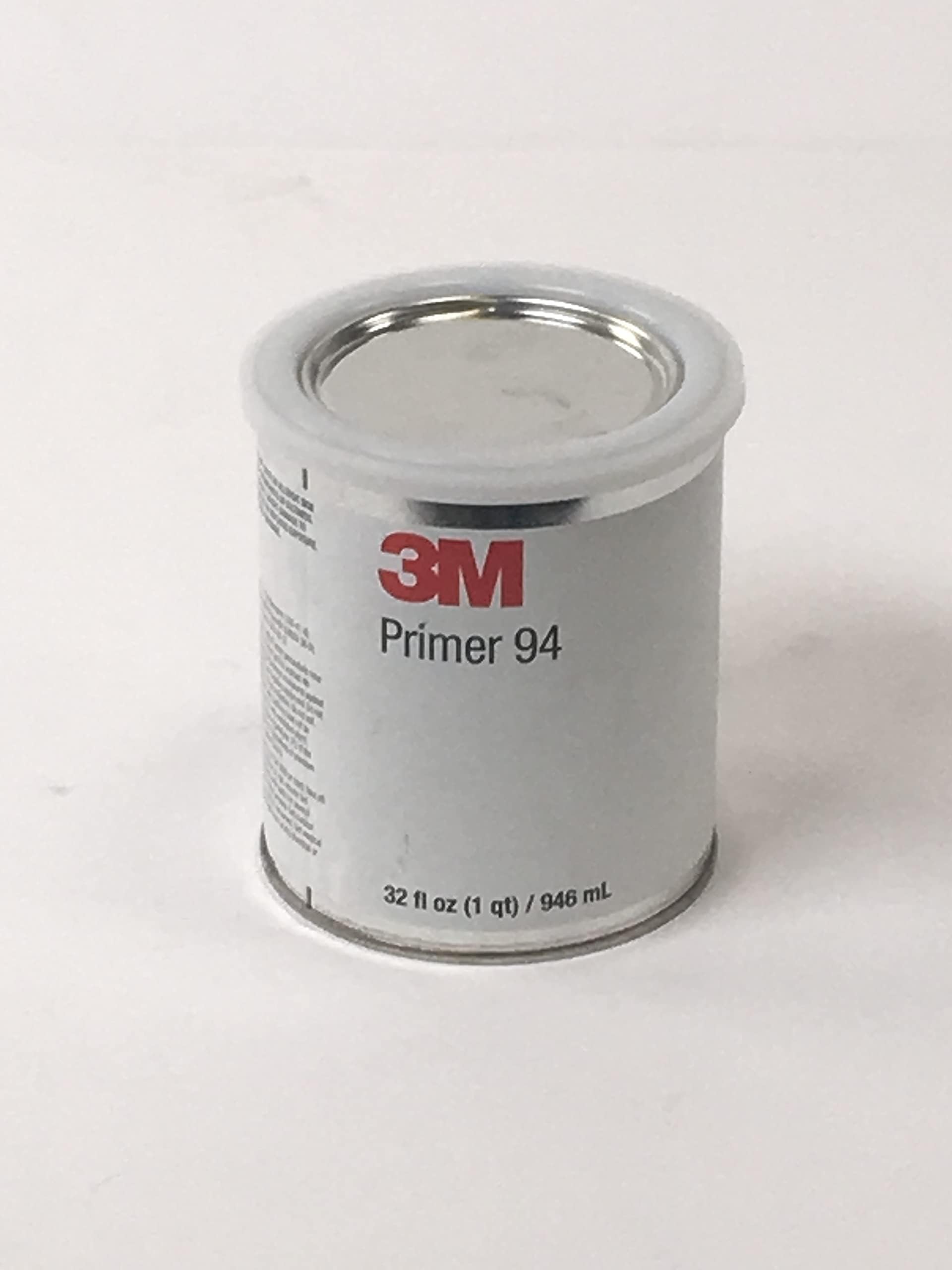 Primer dries clear, enabling clean tape adhesion on diverse surfaces.
