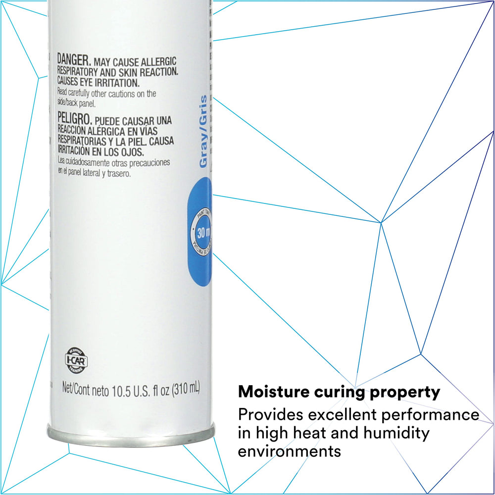 3M Urethane Sealer 08362 tack-free surface after application on metal.