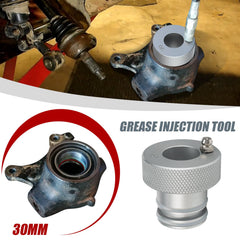 3mirrors wheel bearing greaser tool side view shows compact aluminum body