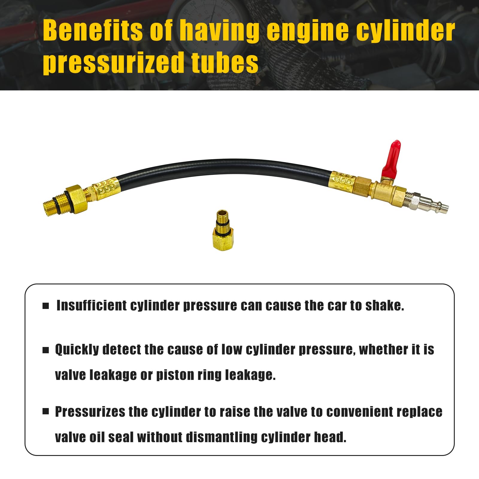 3mirrors engine air valve holder pressure range up to 300 PSI for diagnosis