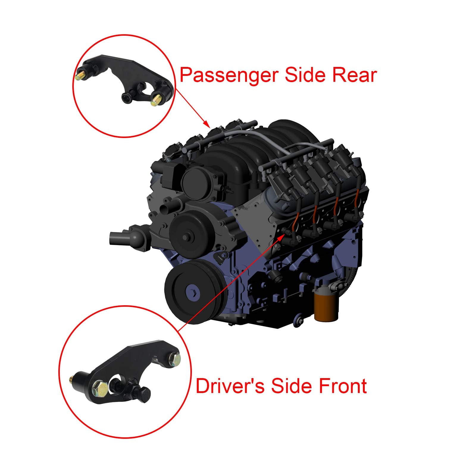 3mirrors exhaust bracket for leak repair image highlights sturdy TIG-welded construction.