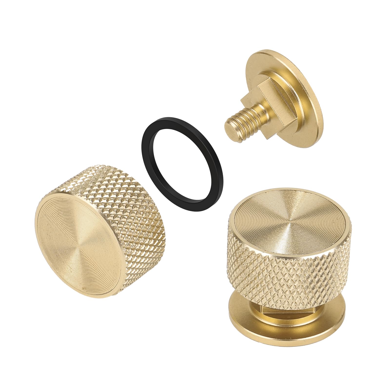 3mirrors fasteners in gold with knurled grip for secure installation