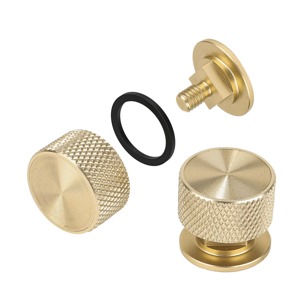 3mirrors fasteners in gold with knurled grip for secure installation