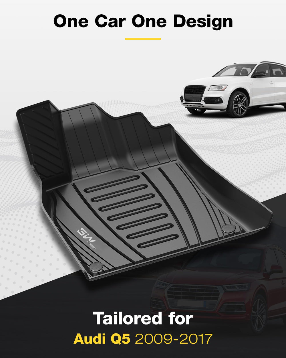 3W SQ5 all-weather floor mats provide reliable protection.