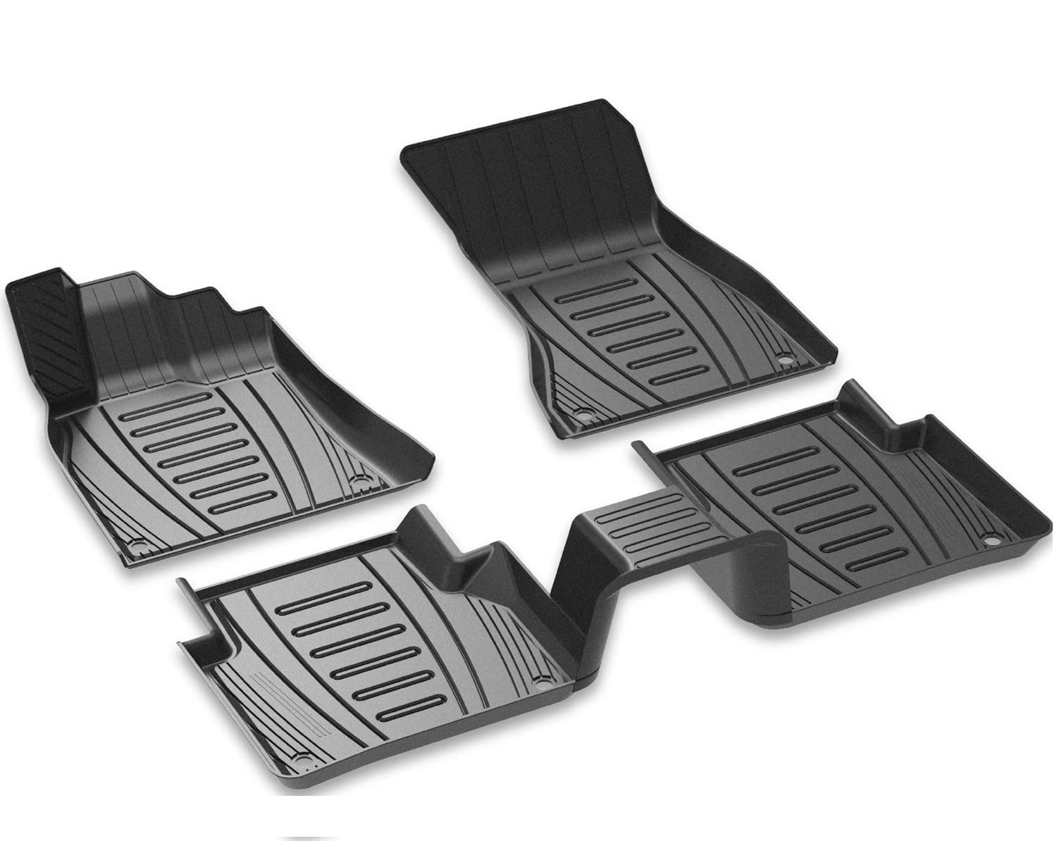 3W Audi Q5 edge-to-edge floor mats protect from spills.