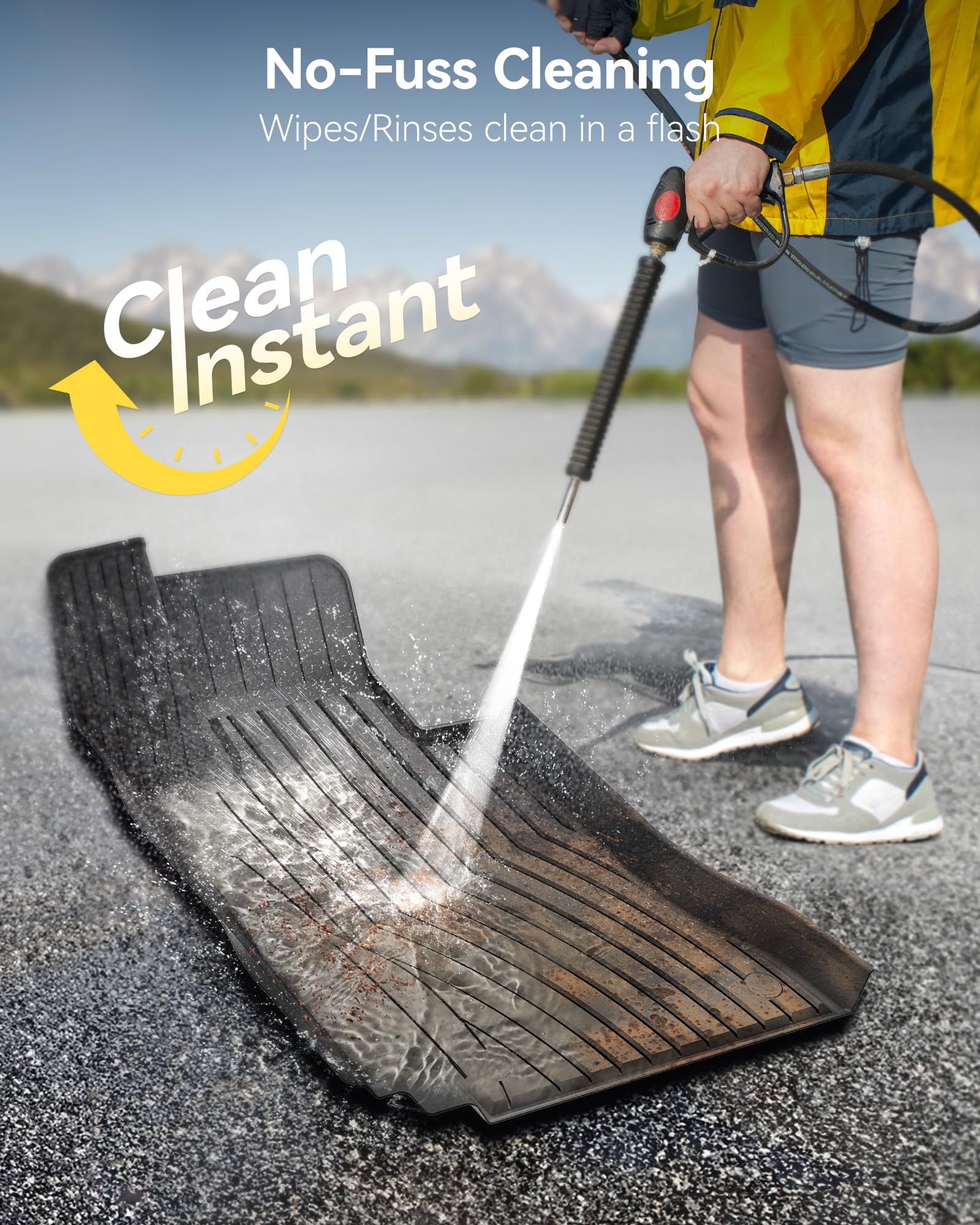 3W Benz E-Class floor mats easy to clean after use.