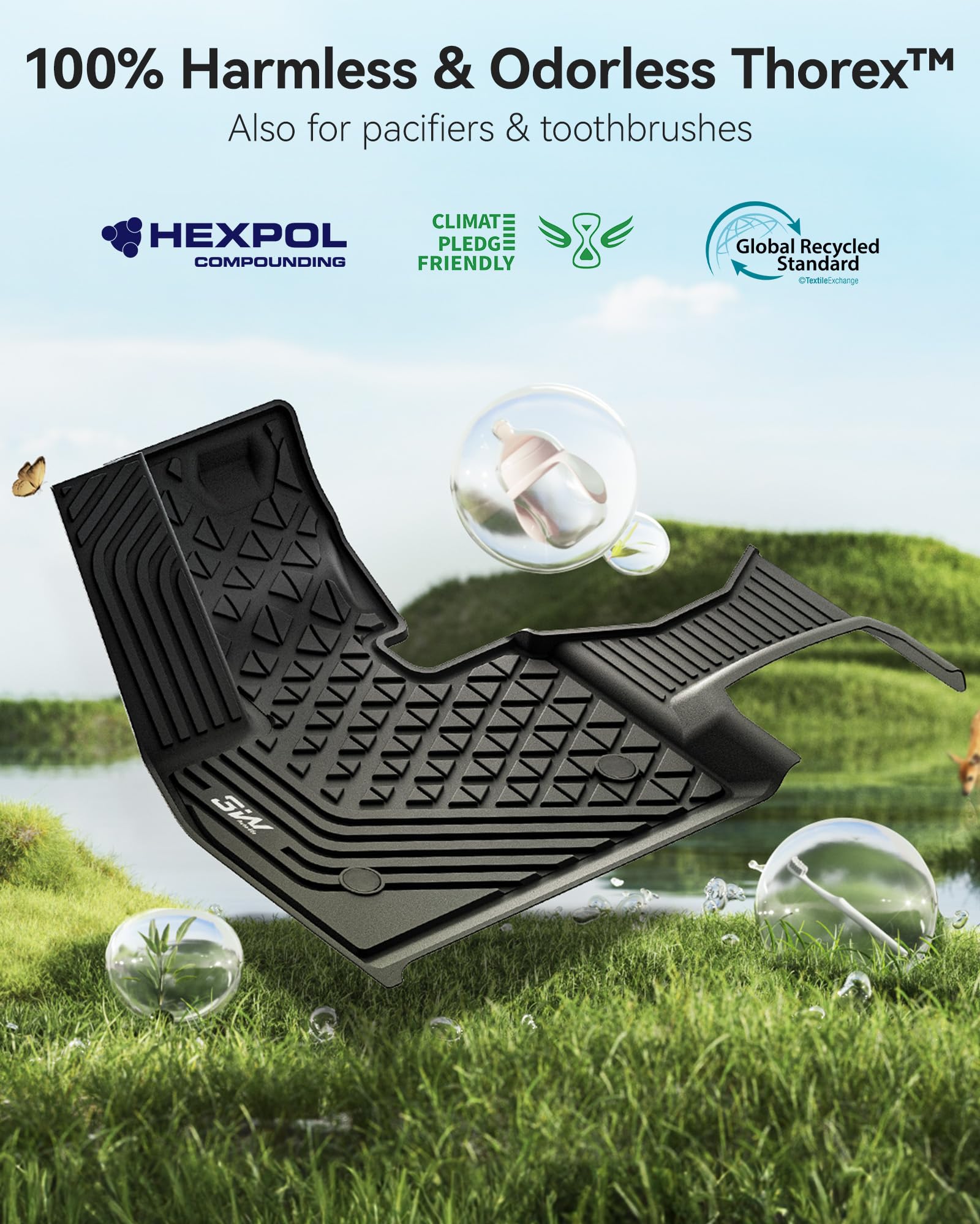 3W BMW iX floor mats odorless and non-toxic for family safety