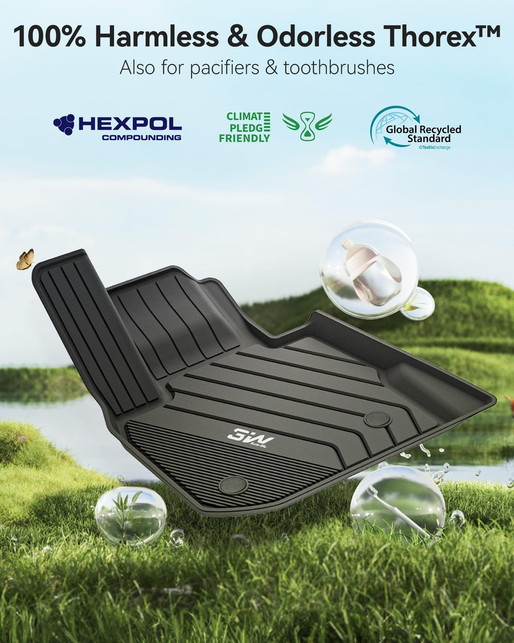 3W X3 mats install easily with original clips for secure fit.