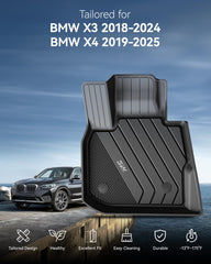 3W BMW X3 laser-fit mats ensure precise coverage and secure placement.