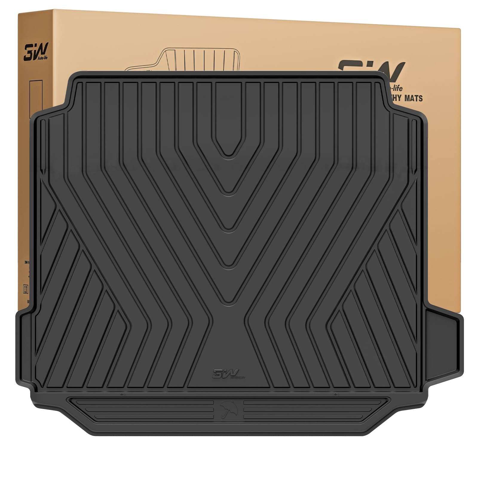 3W BMW X5 cargo liner edge-to-edge fit protects trunk floor