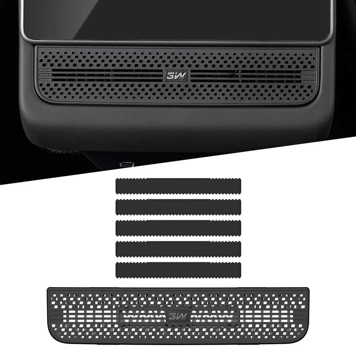 3W car air freshener for Model Y rear vent with Juniper scent enhances cabin freshness