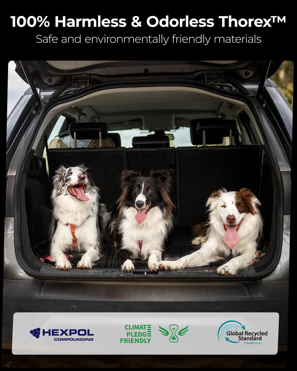 3W cargo liner Model X TPS-SEBS TPE close-up shows eco-friendly material