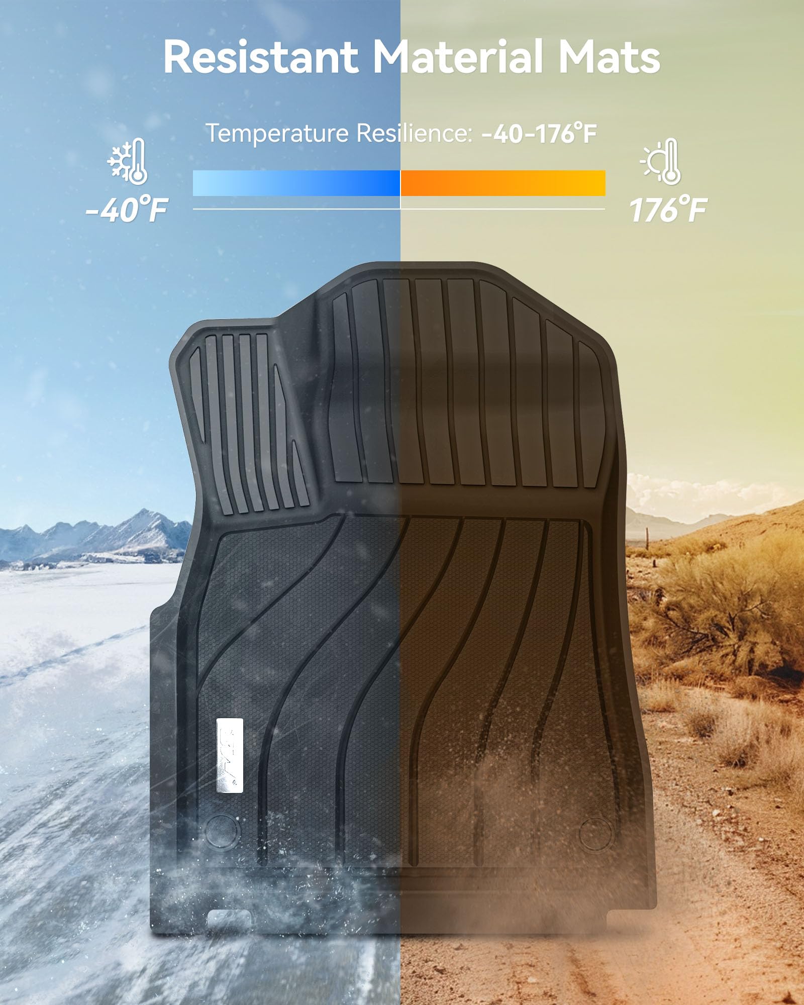 3W Cayenne mats with anti-slip surface stay in place during drive