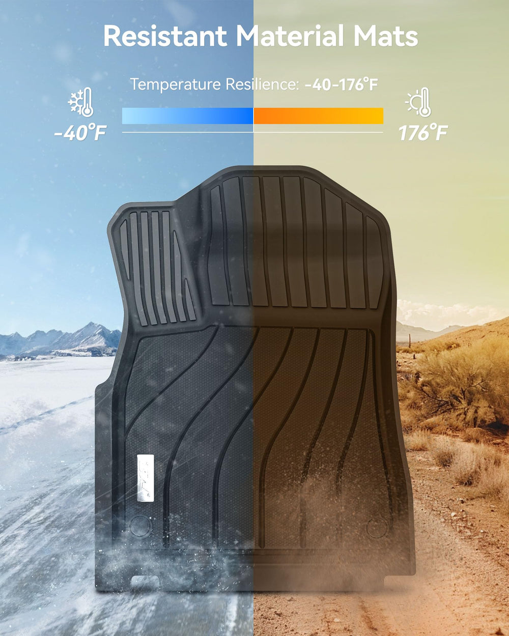 3W Cayenne mats with anti-slip surface stay in place during drive