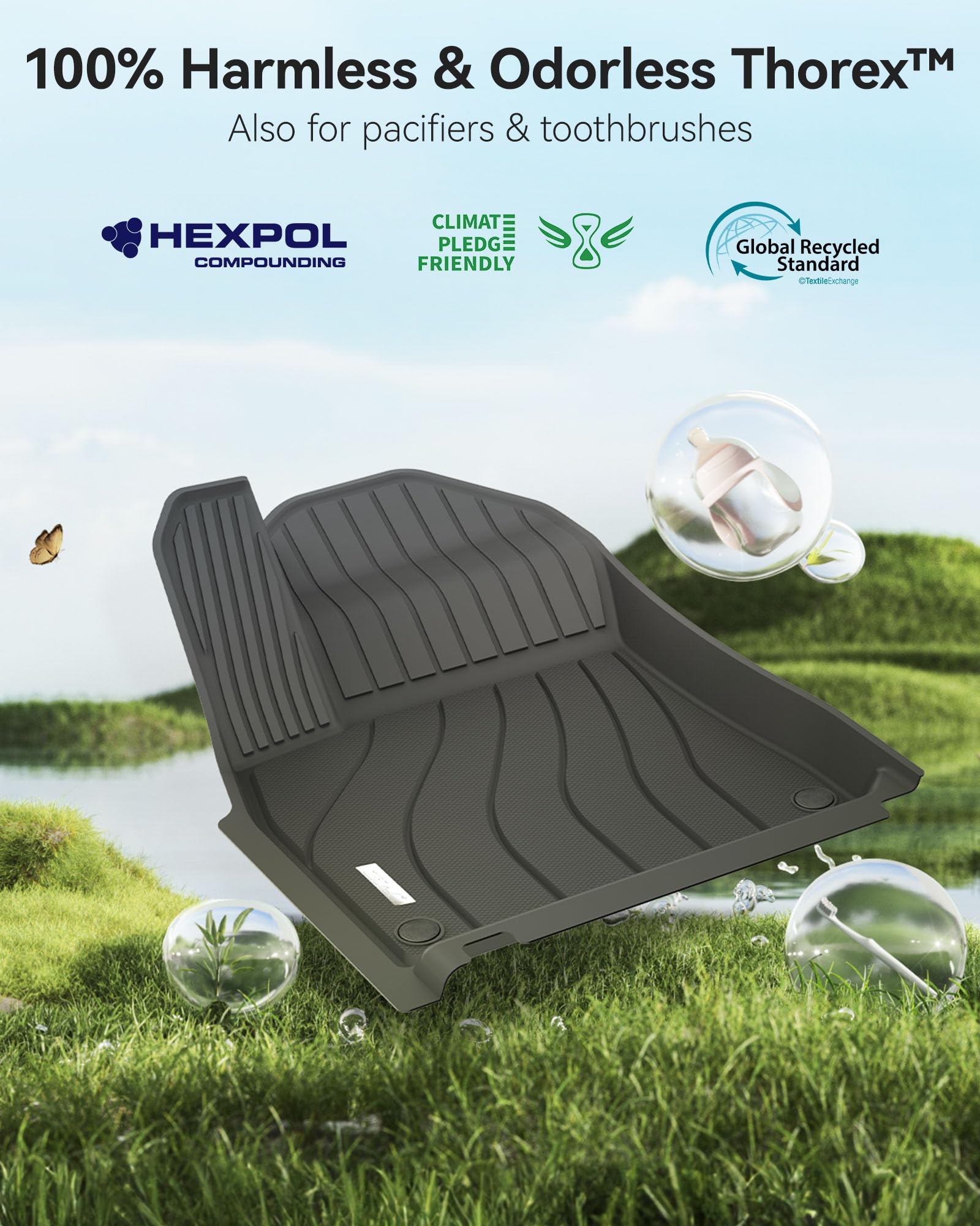 3W odorless TPE Cayenne mats for a safer interior environment