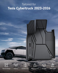 3W Cybertruck frunk liner shields trunk from spills and grime.