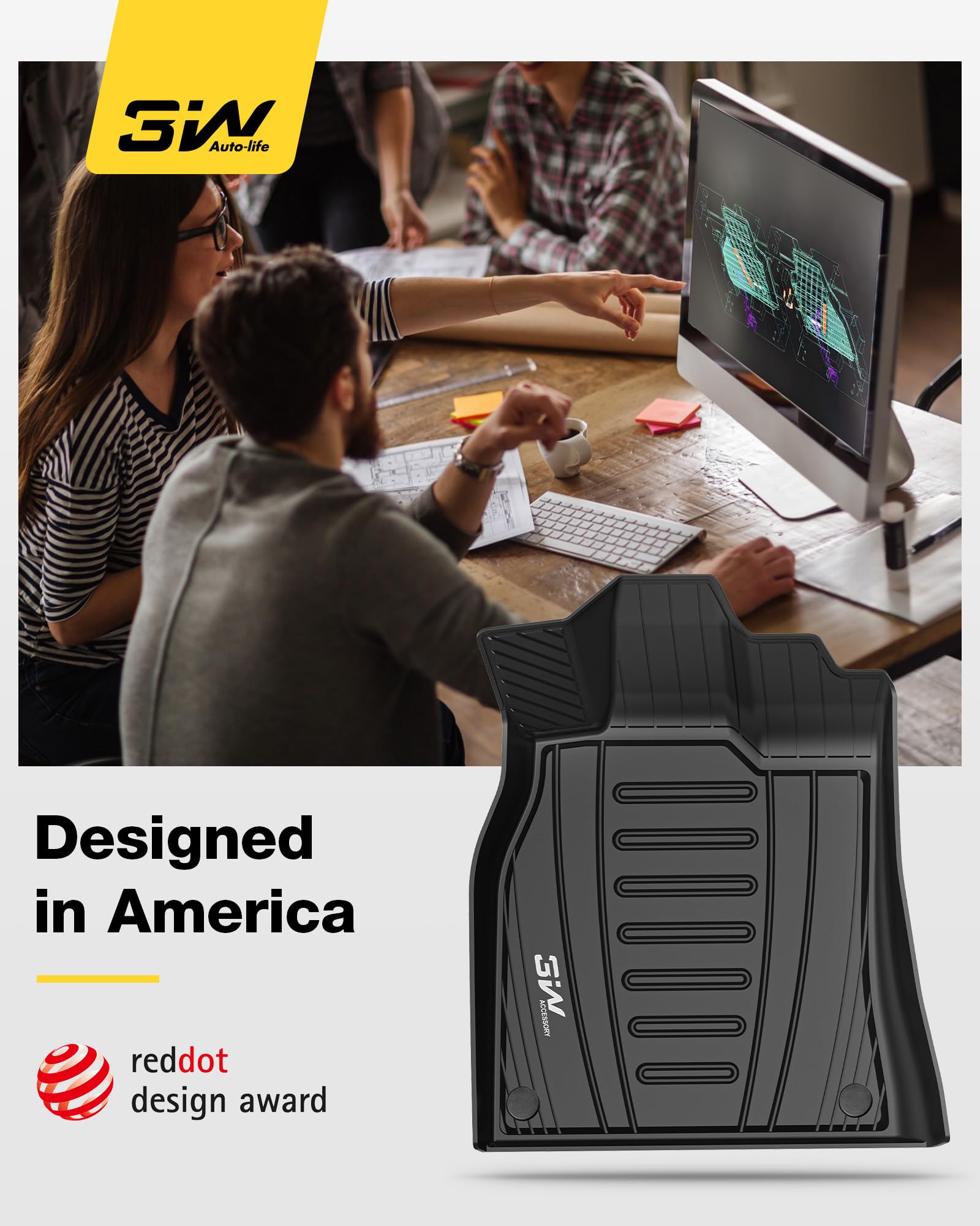 3W Audi Q5 all weather floor mats offer lasting resilience.