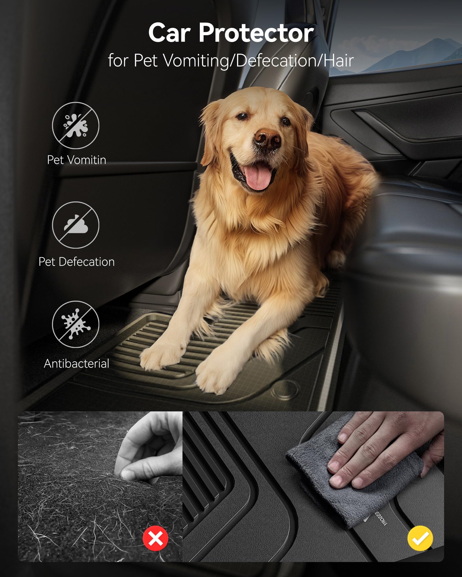 Dirt-resistant 3W mats for Honda Odyssey resist stains and wear