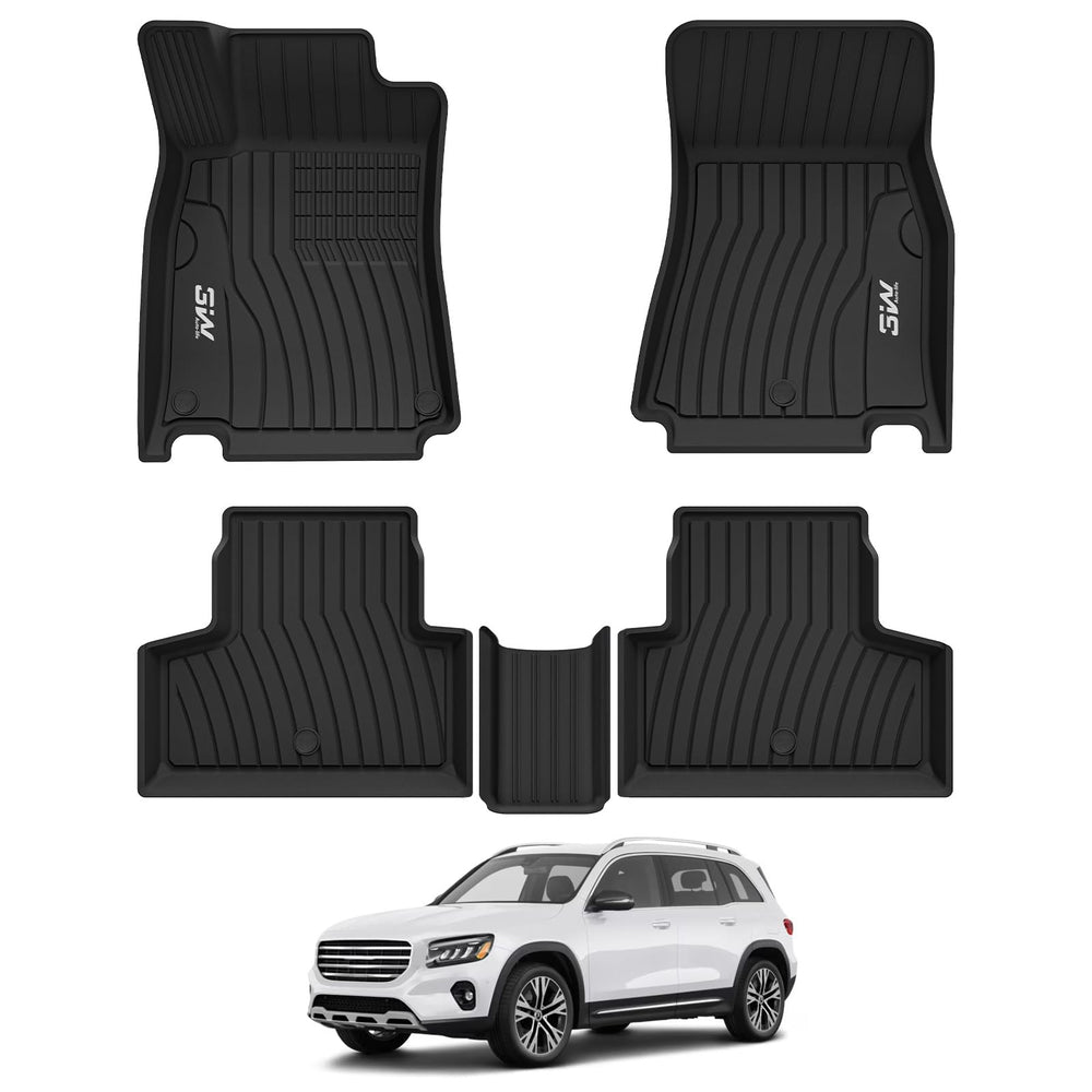 3W GLB250 driver-side floor mat showing precise fit and protection