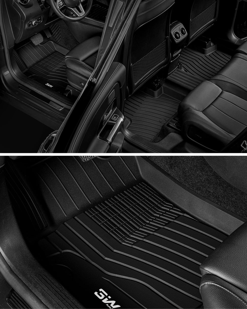3W GLB250 second row left floor mat offering full rear coverage
