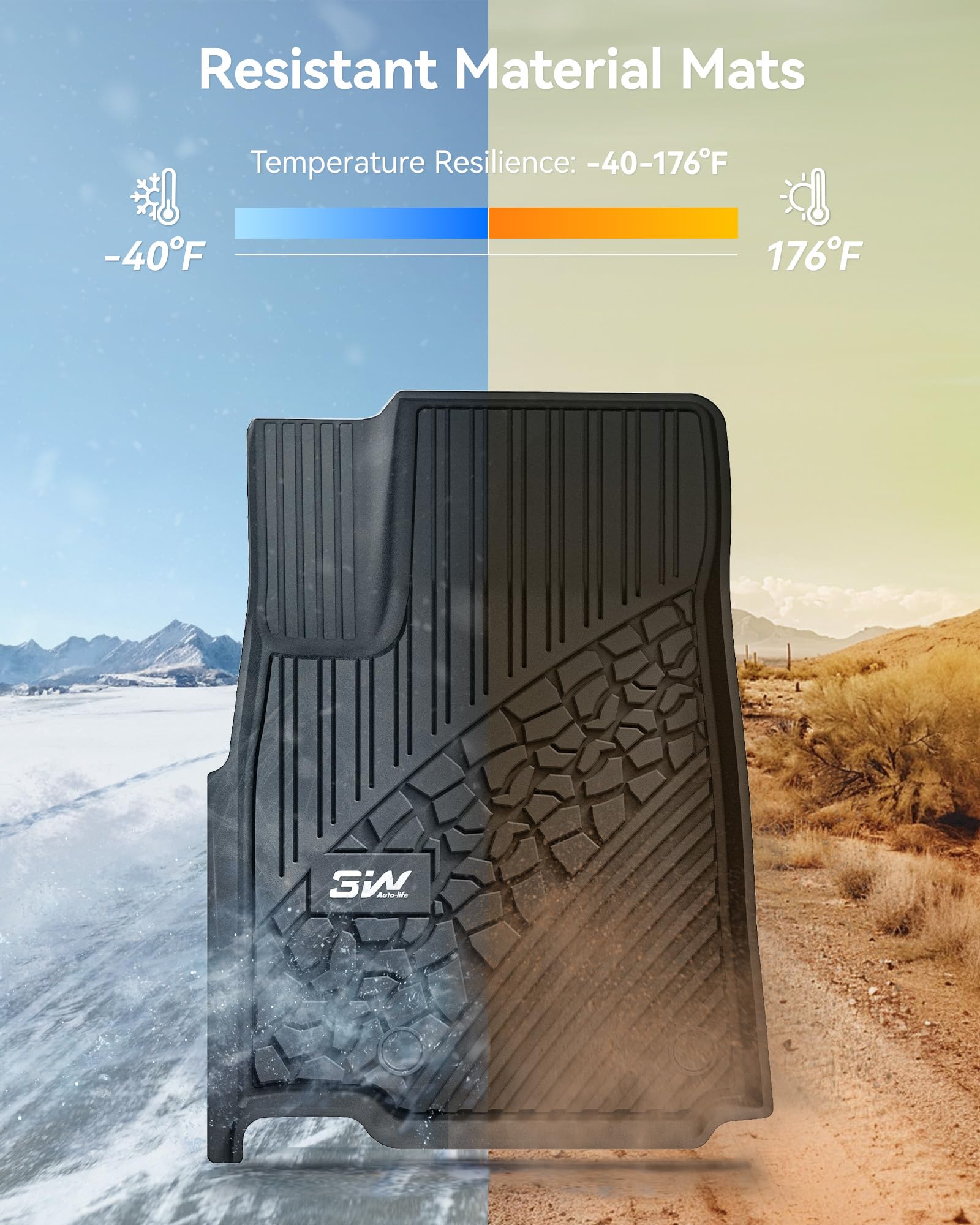 3W floor mats Jeep Grand Cherokee WL edge-to-edge fit for complete coverage
