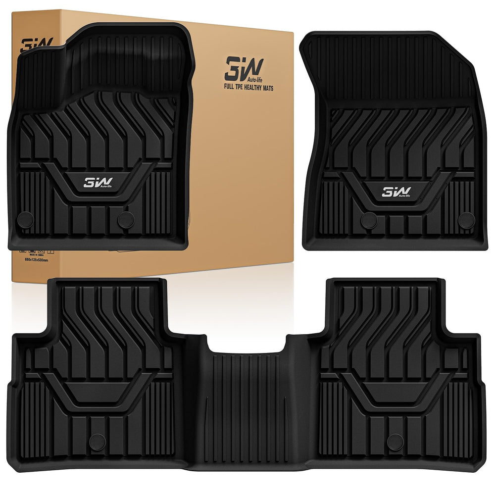 3W Nissan Rogue full-set floor mats with edge-to-edge protective coverage