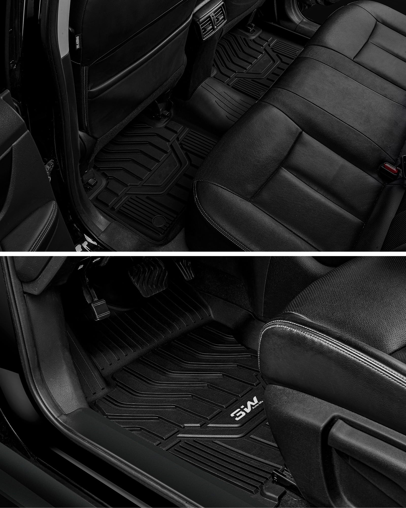 3W Rogue second-row floor mat protecting rear seating area