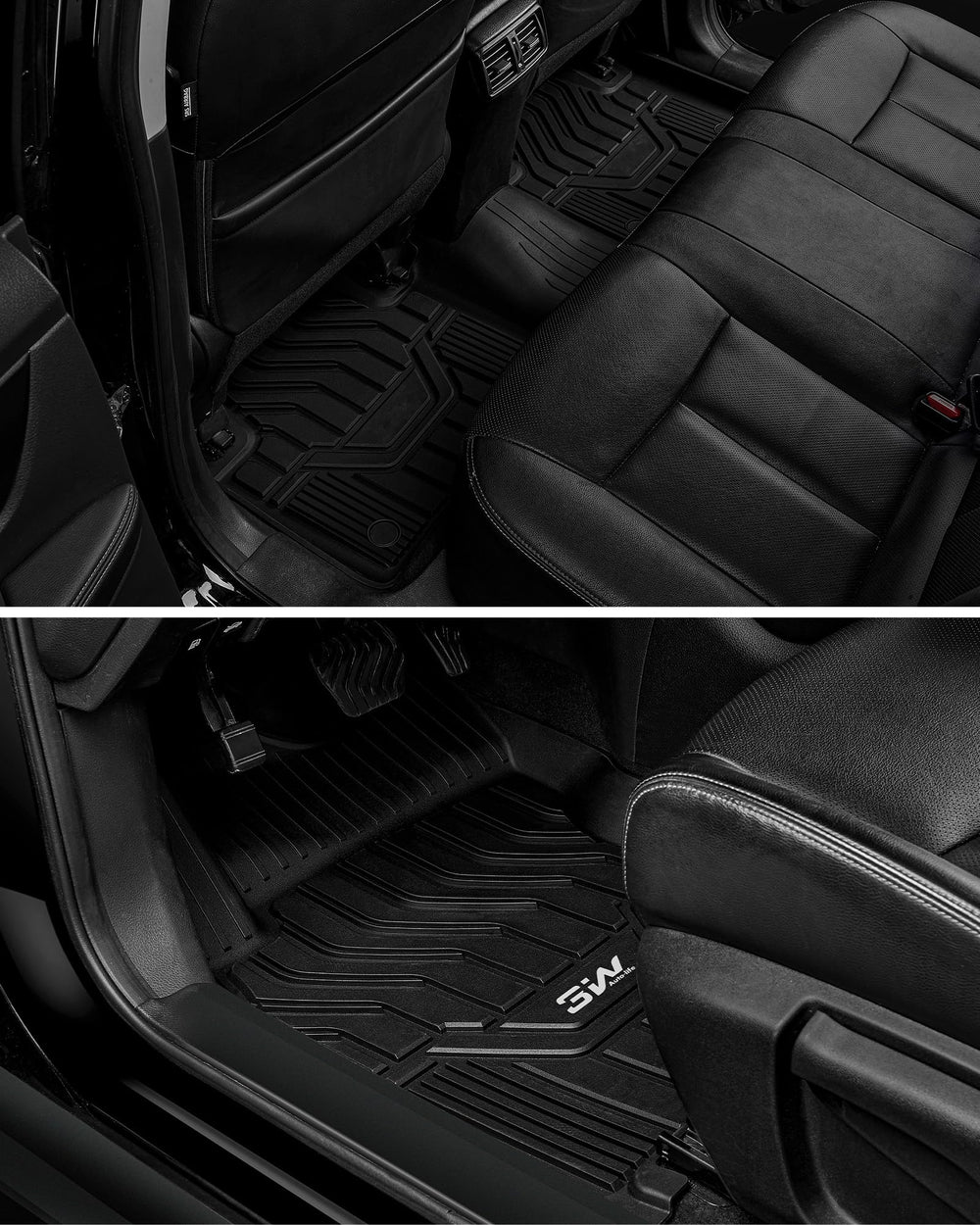 3W Rogue second-row floor mat protecting rear seating area