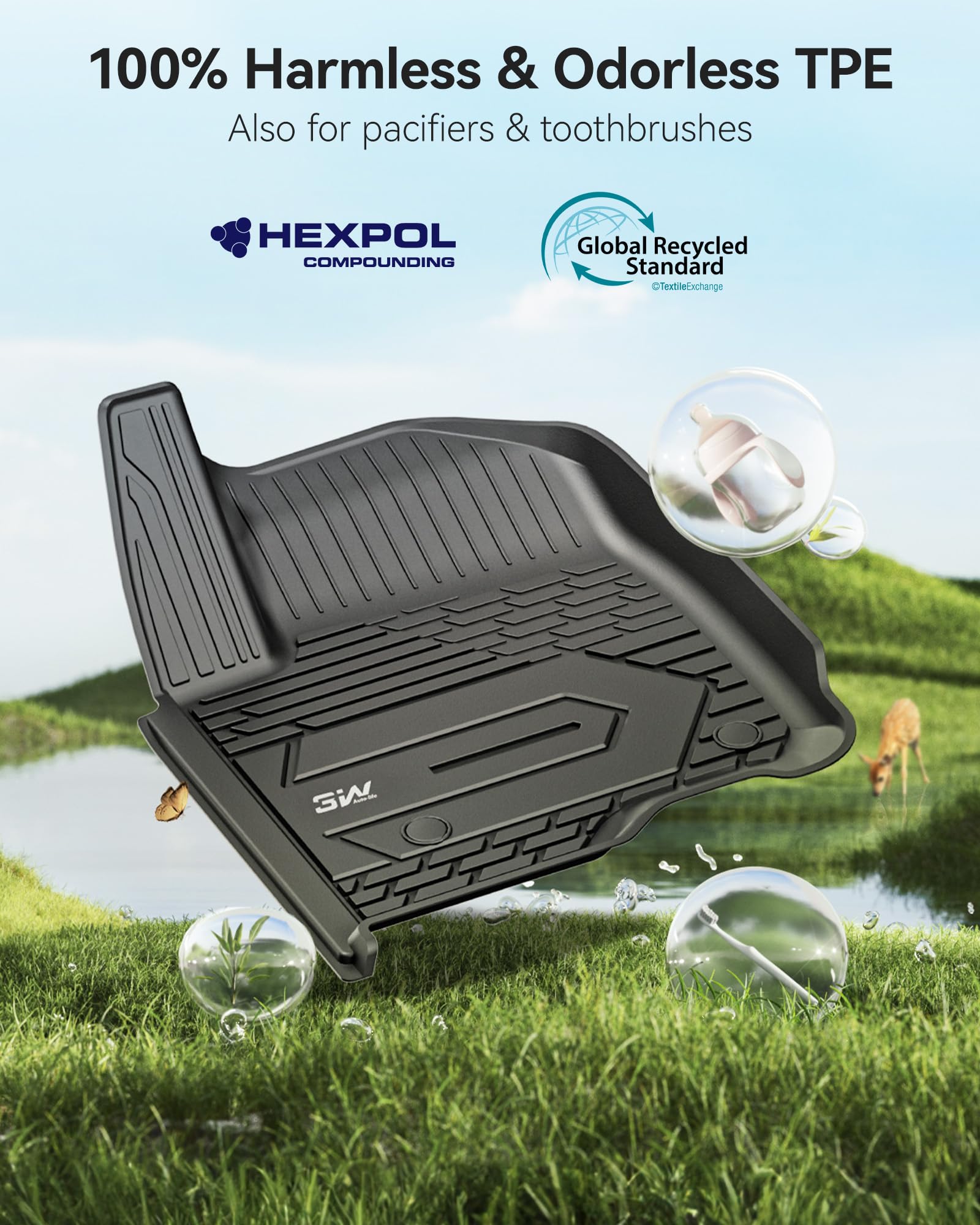 3W odorless, non-toxic floor mats for safe interior environment