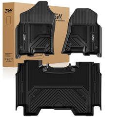 3W floor mats for Ram 1500 front row fit protect against mud and spills.