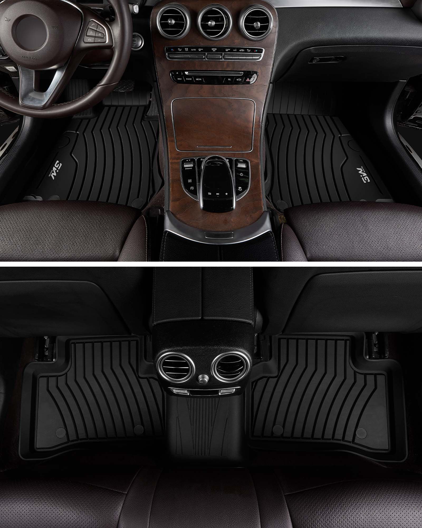 3W floor mats driver-side view showing grip and durability for daily use