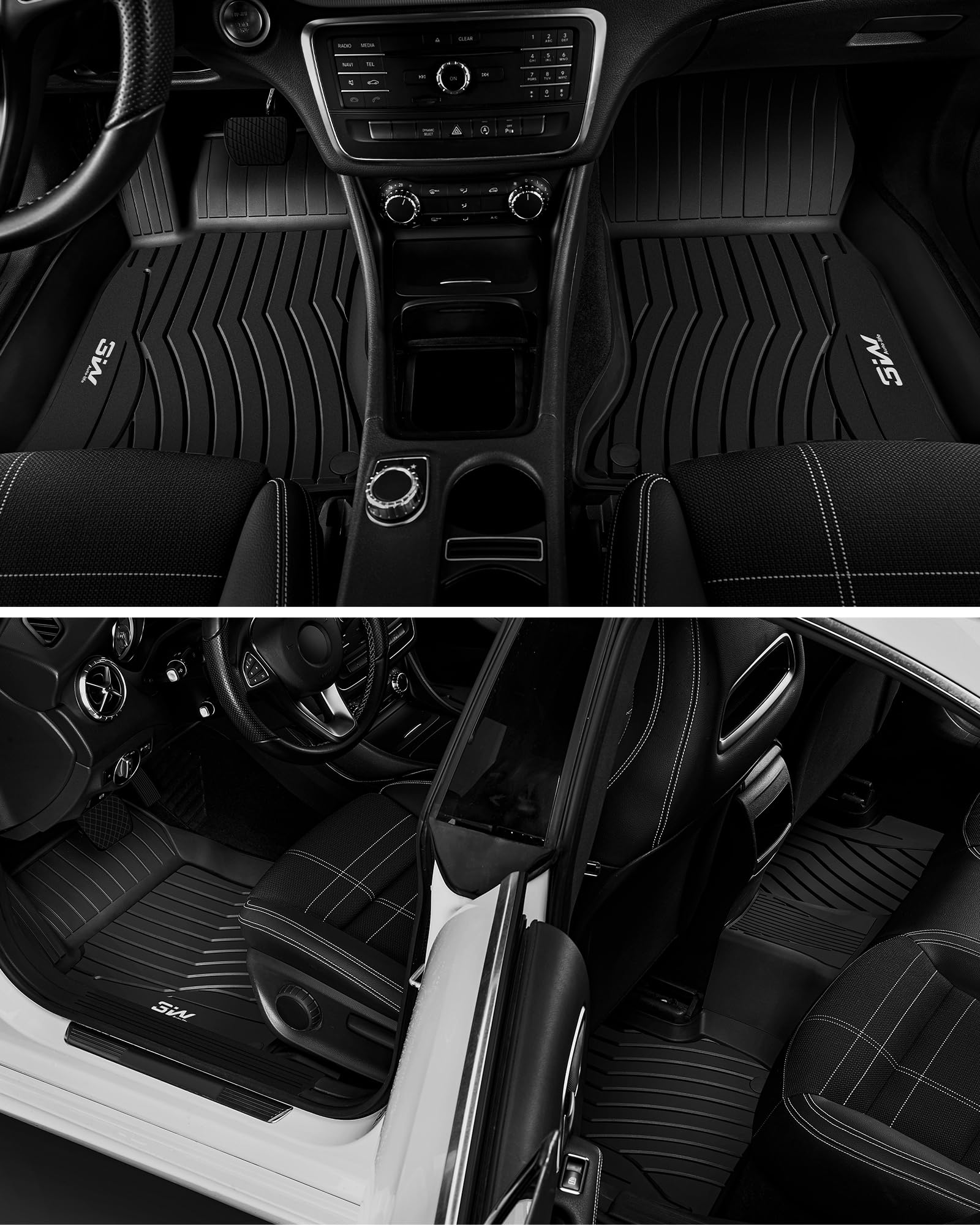 3W front passenger mat shields the footwell with an easy-clean surface