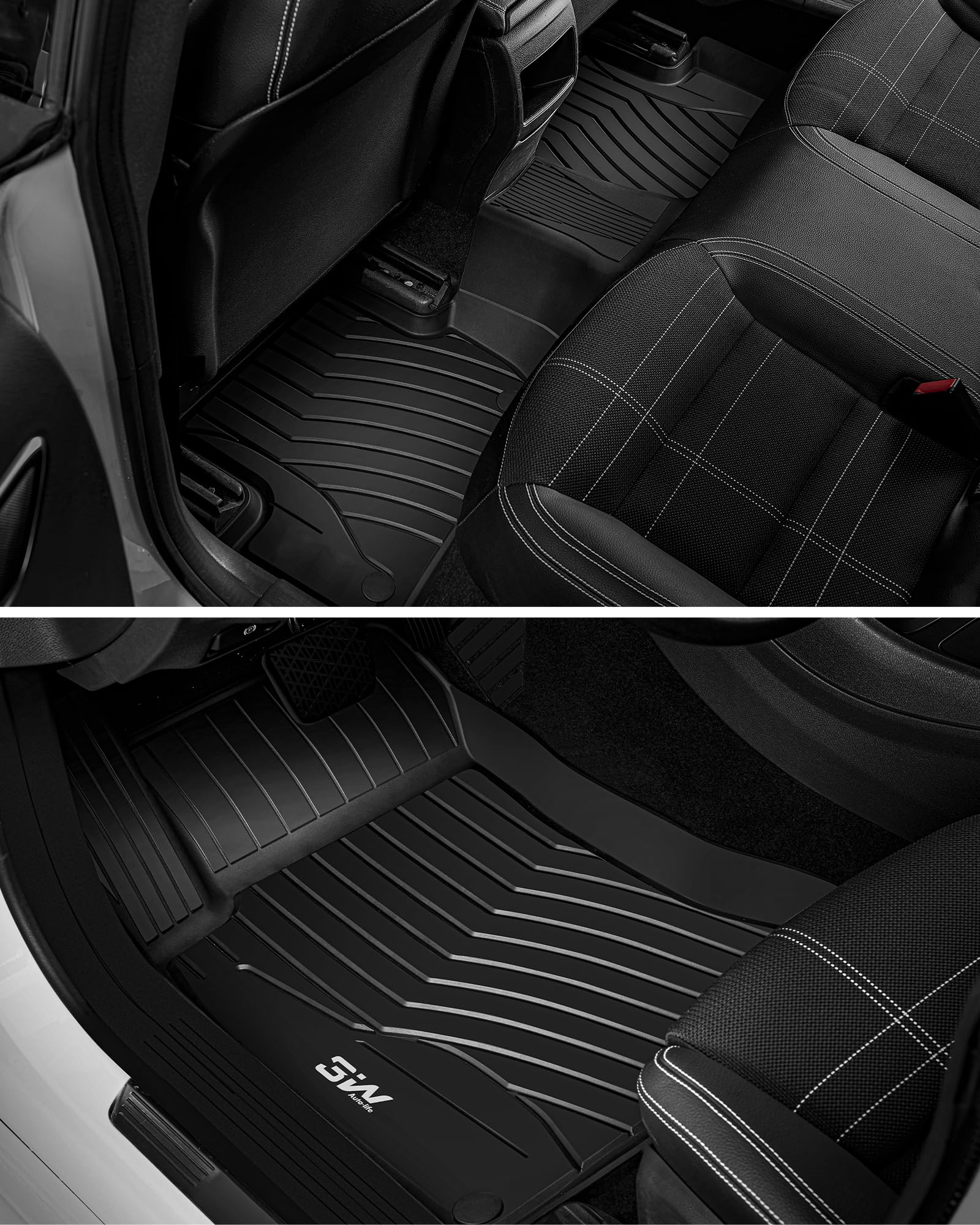3W rear mats offer full coverage for second-row passengers and cargo area