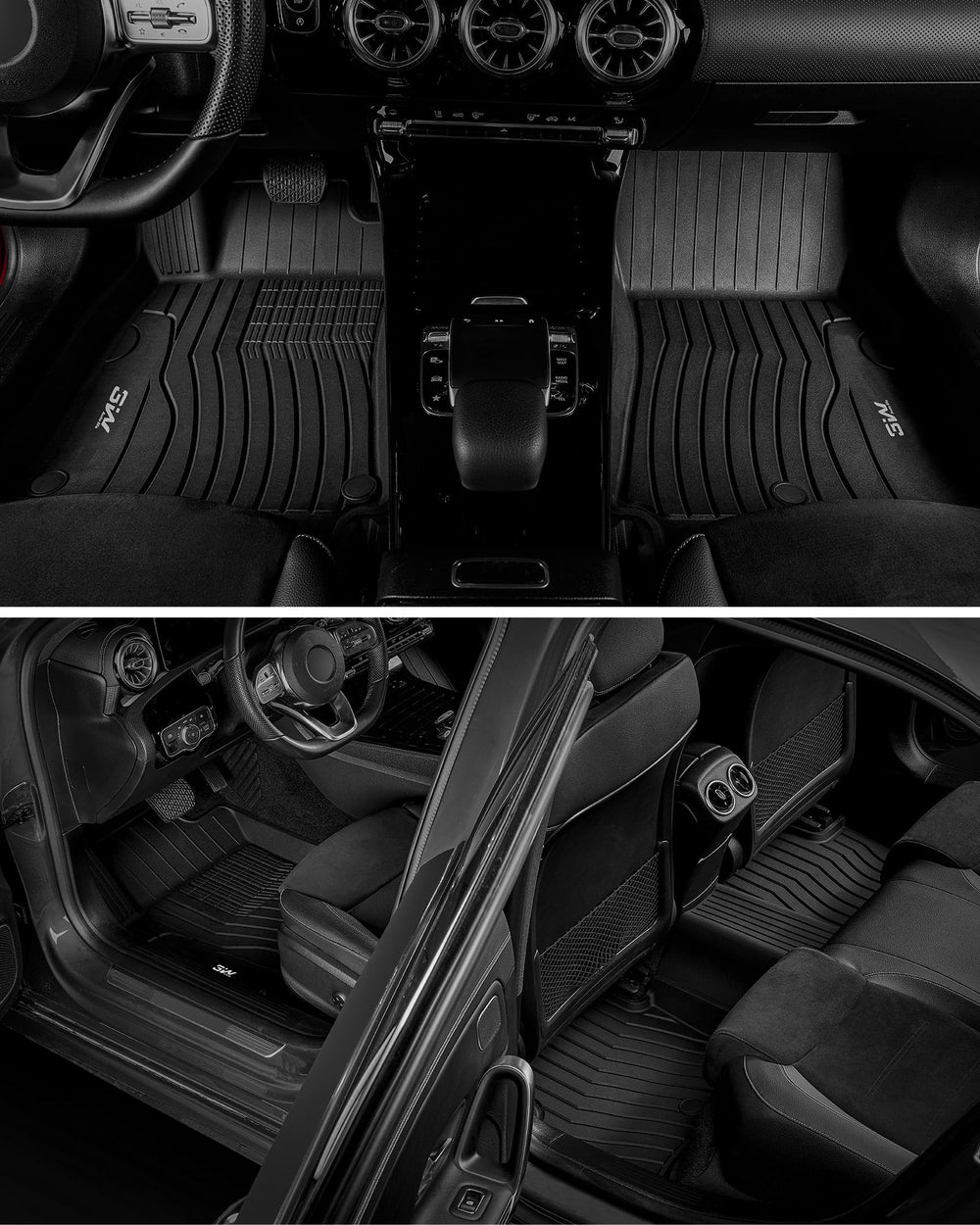 3W Mercedes GLA 250 front row mat features odorless TPE and grip