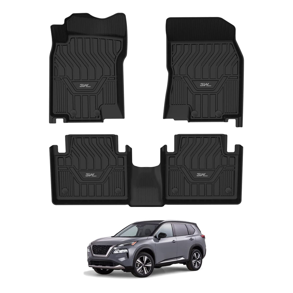 3W Nissan Rogue floor mats with edge-to-edge fit protect your cabin.