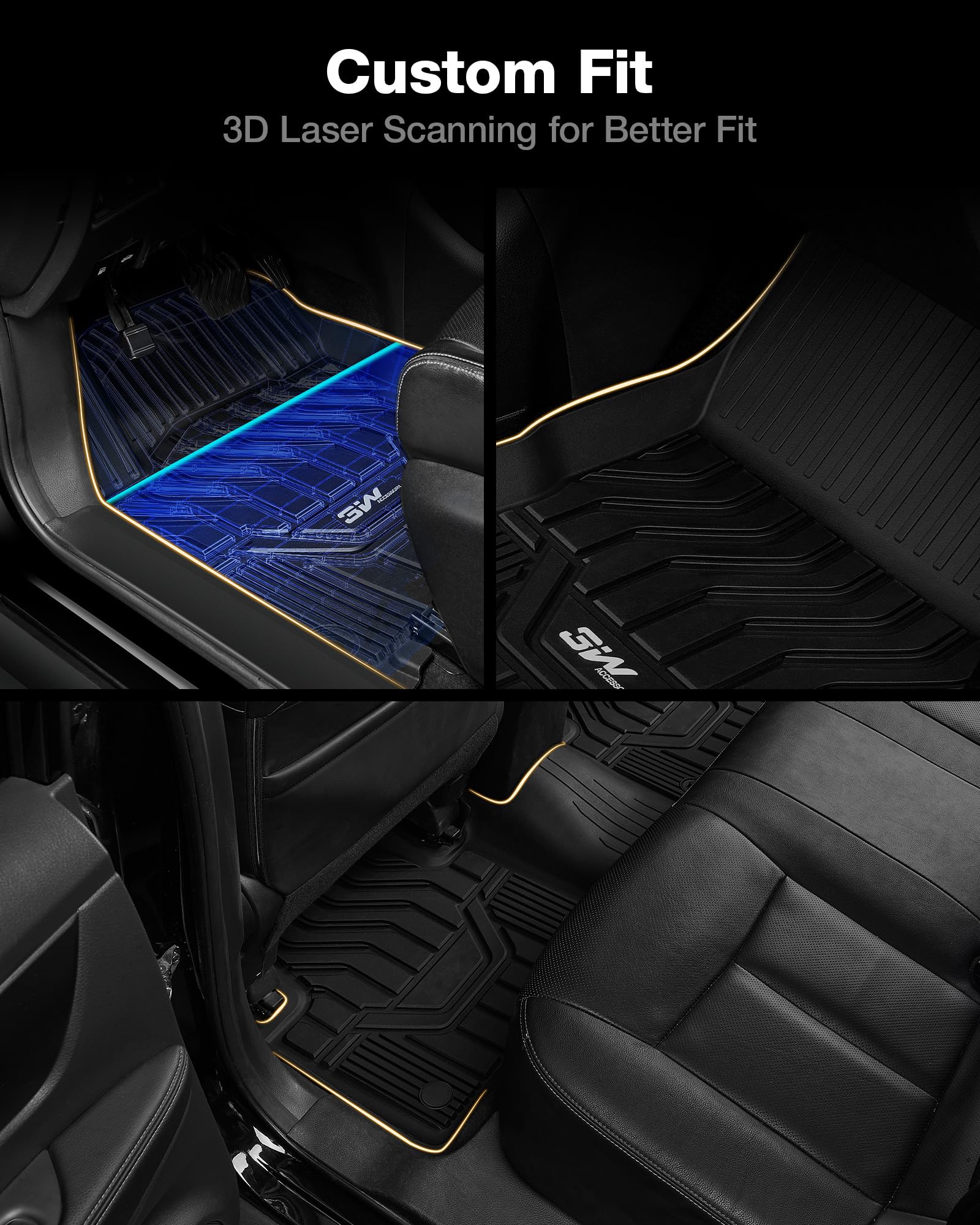 3W Nissan Rogue floor mats are odorless and non-toxic for a safer interior.