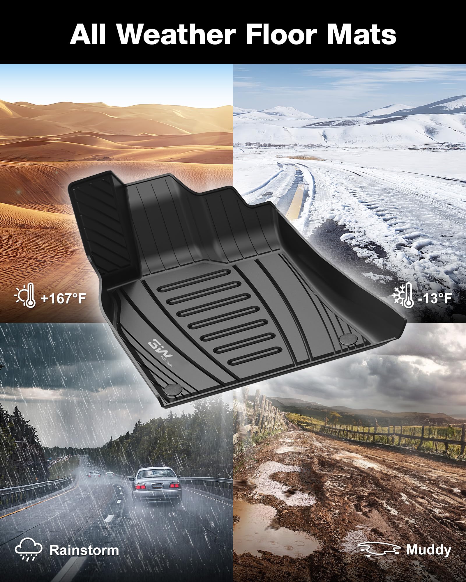 3W Audi Q5 first and second row full set fits snugly.