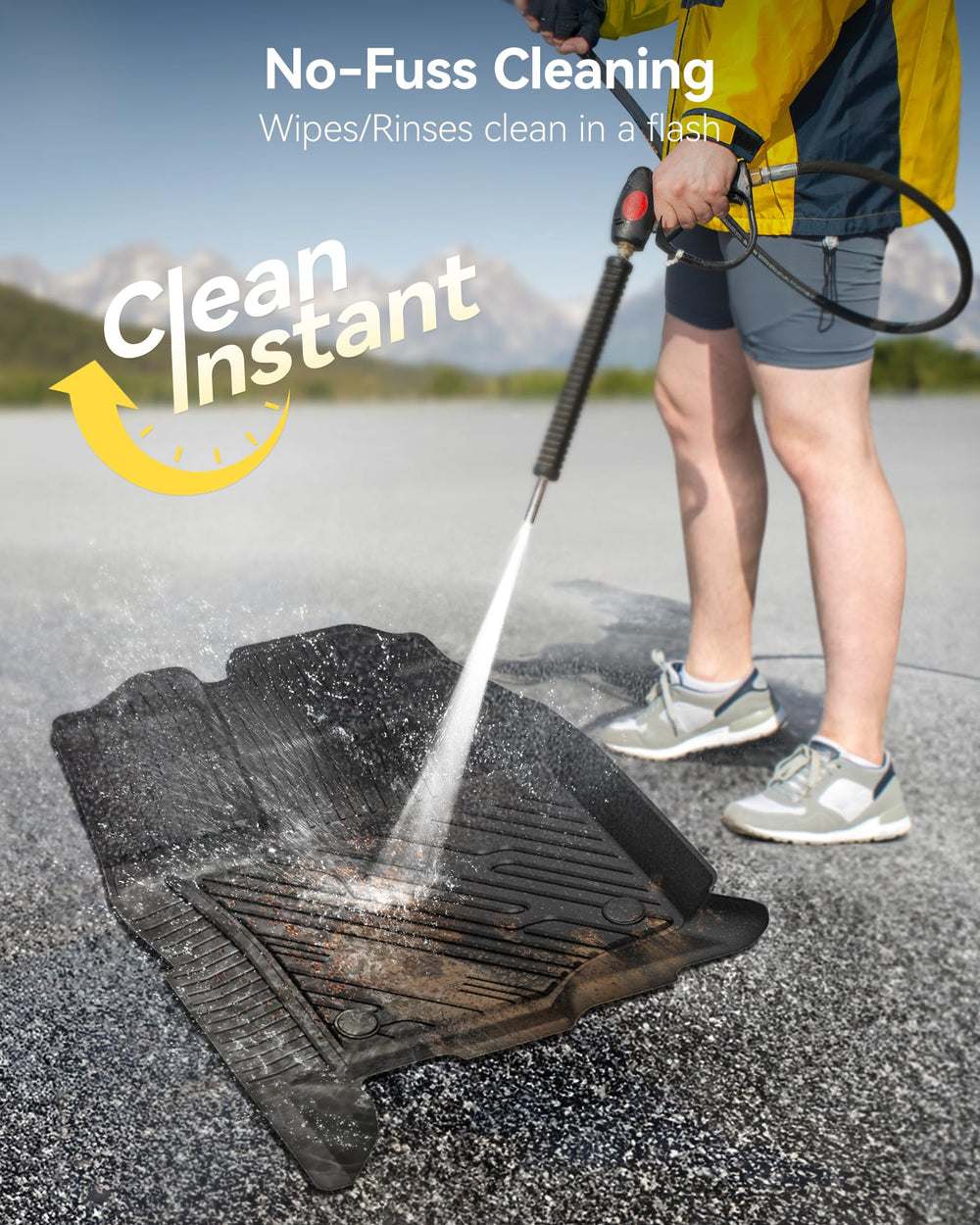 3W non-slip floor mats prevent shifting during driving.