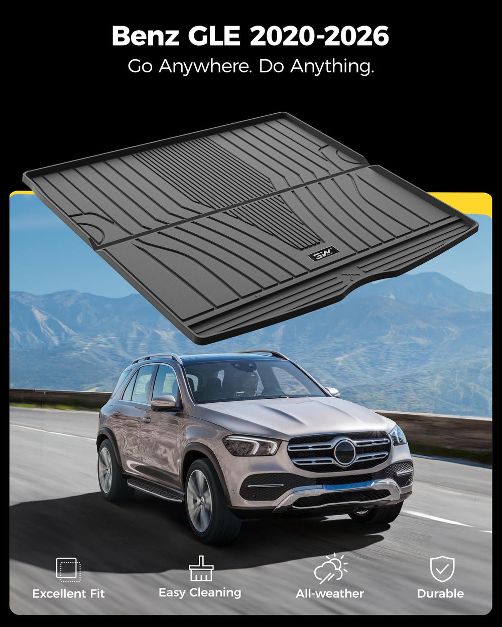 3W odorless TPE liner contributes to safer, more comfortable interior.
